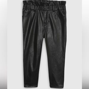 GAP Faux Leather black Pants 18-24 Months Brand new with Tags